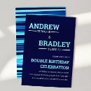 Search for double celebration birthday invitations Twins