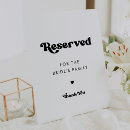 Search for reserved wedding signs Reserved for the family