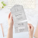 Search for silver 75th birthday invitations 75 years old