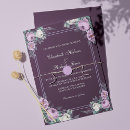 Recherche de violet foncé mariage invitations Lavande