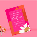 Search for hot pink orange invitations Abstract