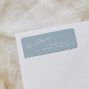 Search for simple blue return address labels Modern