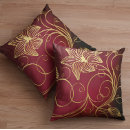 Recherche de bourgogne et or coussins Moderne
