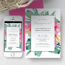 Search for tropical engagement party invitations Watercolor