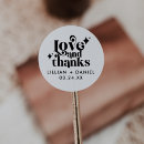 Recherche de modern vintage wedding stickers Amour et remerciements