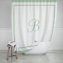 Search for sage shower curtains Monogram letter initial