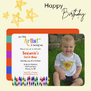 Search for crayon birthday invitations Boy