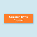 Search for orange name tags Plastic