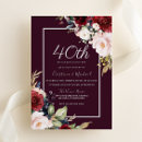 Search for 40th wedding anniversary invitations Floral