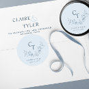 Search for dusty blue envelope seals Elegant