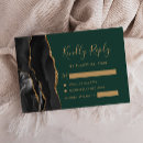 Search for emerald green and gold wedding rsvp cards Elegant
