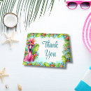 Search for luau thank you cards Flamingo
