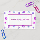 Search for paw print business cards Elegant