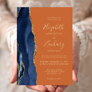 Search for navy blue and burnt orange wedding invitations Elegant