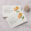 Recherche de fleurs orange cartes visite Coiffeur