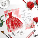 Recherche de red gown invitations Élégant