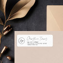 Search for your company logo return address labels Black white