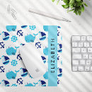 Recherche de baleine bleue tapis souris Motif de baleines
