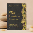 Recherche de black gold floral mariage invitations Moderne
