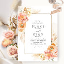 Search for orange and cream wedding invitations Watercolor floral