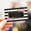 Recherche de rayures noires et blanches cartes visite Maquillage