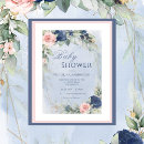 Search for pink and blue baby shower invitations Elegant