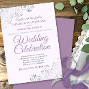 Search for purple and silver wedding invitations Elegant