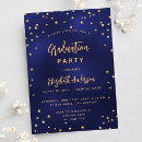 Search for stars graduation invitations Navy blue