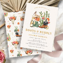 Search for southwest bridal shower invitations Boots and bubbly