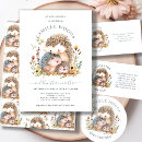 Recherche de hedgehog baby shower invitations Animaux des bois