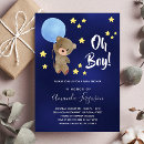 Search for navy blue baby shower invitations Teddy bear