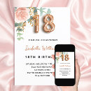 Recherche de 18ème pour elle anniversaire invitations Rose doré