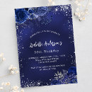 Search for blue flowers birthday invitations Blue and white