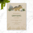Search for triceratops birthday invitations Prehistoric