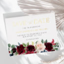 Search for floral save wedding invitations Burgundy