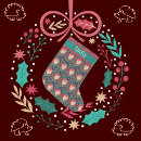 Recherche de hérisson chaussette de noël Illustration