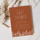 Search for burnt orange baby shower invitations Terracotta