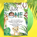 Search for jungle 1st birthday invitations Typography