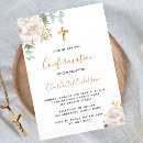 Search for white flowers confirmation invitations Girl