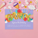Search for purple balloons birthday invitations Rainbow