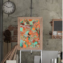 Search for teal and brown posters Abstract