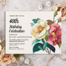 Search for red 40th birthday invitations Flowers