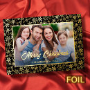 Search for black and gold christmas cards Snowflake