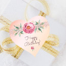 Search for heart birthday stickers Blush pink