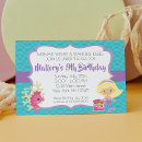 Recherche de sirène blonde invitations D'anniversaire de mermaid