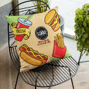Recherche de hamburger décoration coussins Illustration