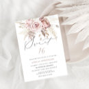 Search for rose sweet 16 invitations Pampas grass
