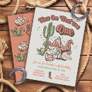 Search for how the west was one birthday invitations Western