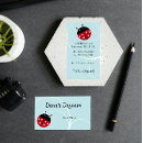 Recherche de coccinelle mignonne cartes visite Professionnel