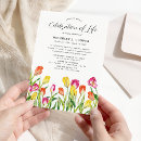 Search for tulips funeral invitations Sympathy